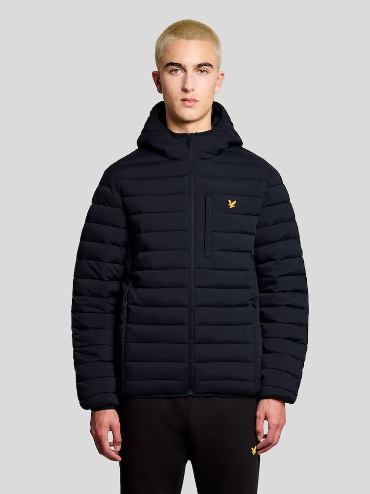 Lyle & Scott Blue Stretch Lightweight Quilted Jacket - Image 1 of 5