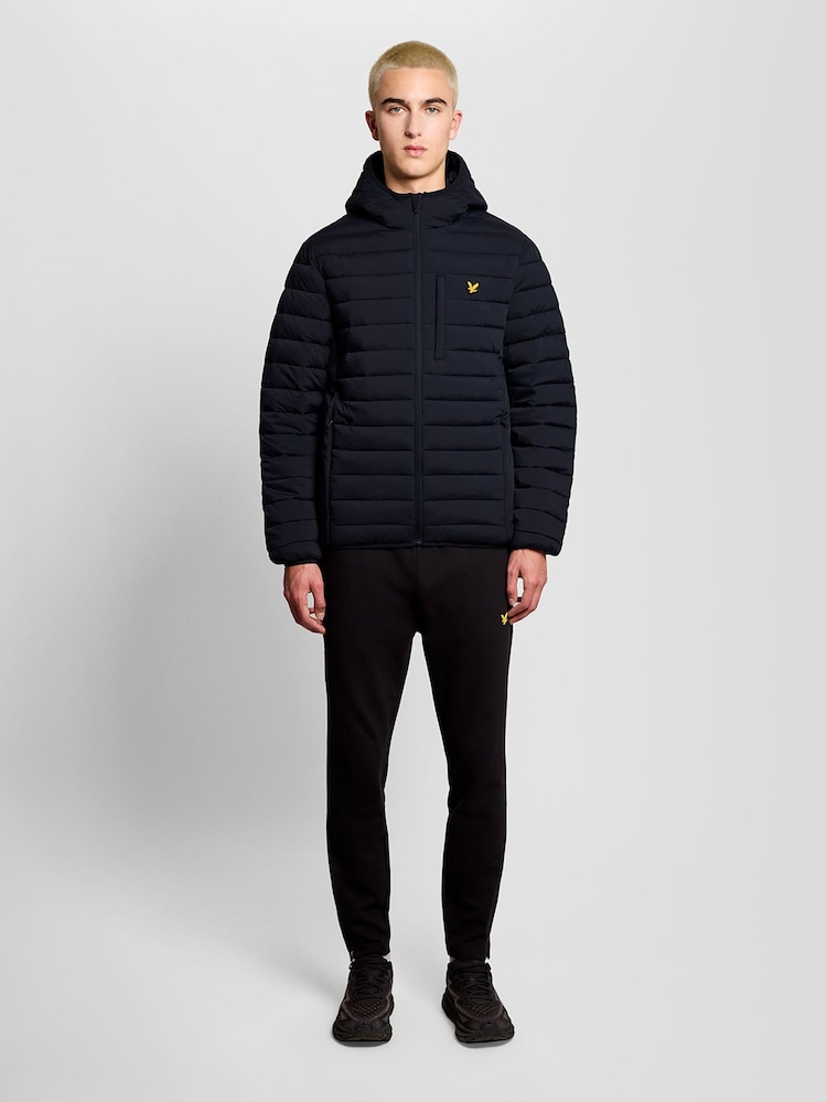 Lyle & Scott Blue Stretch Lightweight Quilted Jacket - Image 2 of 5