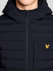 Lyle & Scott Blue Stretch Lightweight Quilted Jacket - Image 3 of 5