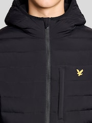 Lyle & Scott Black Stretch Lightweight Quilted Jacket - Image 3 of 6