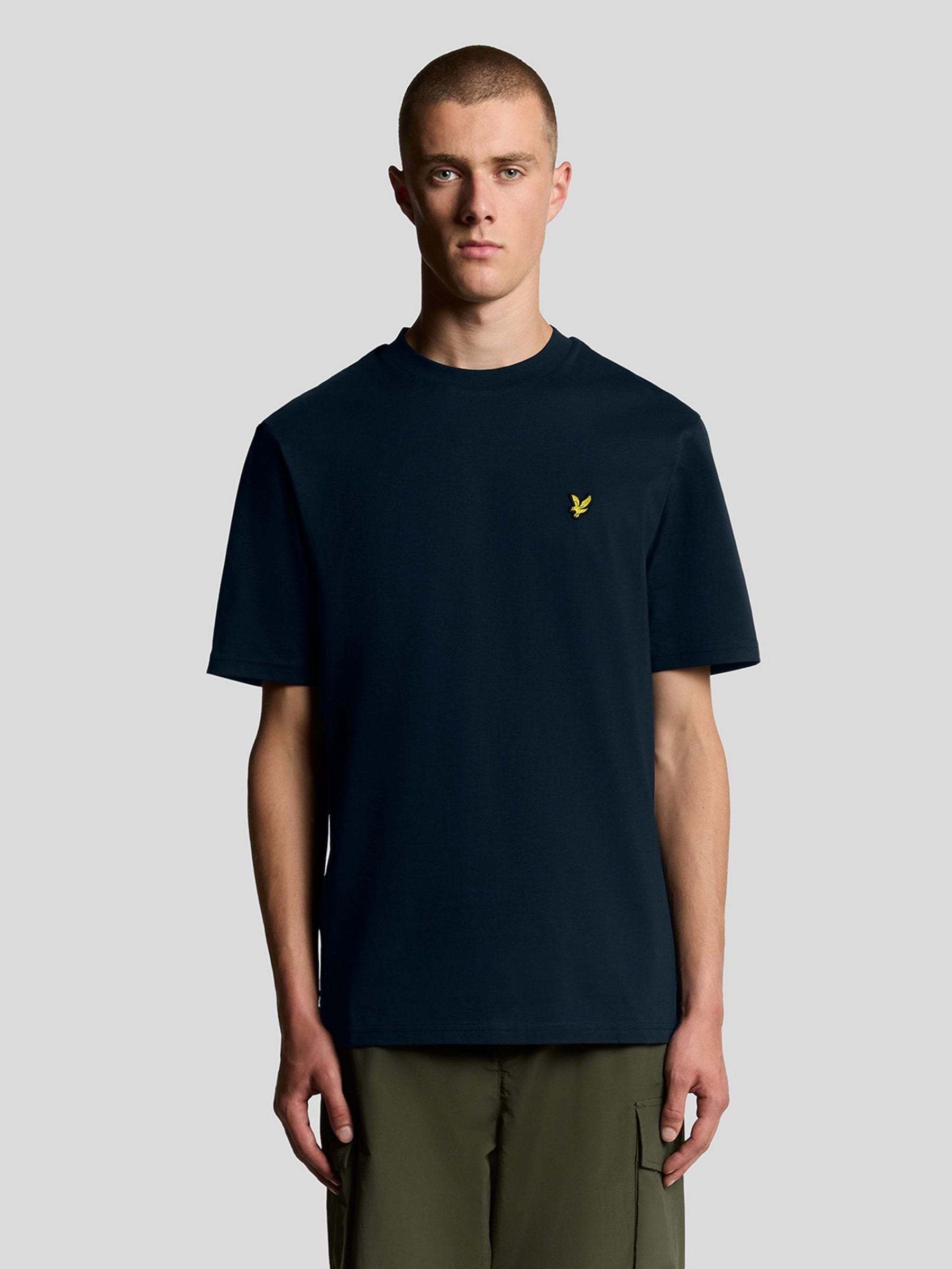 Lyle & Scott Men's Night Blue Crew Neck Cotton T-Shirt - Image 3