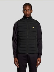 Lyle & Scott Black Stretch Lightweight Quilted Gilet - Image 1 of 5