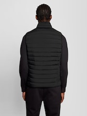 Lyle & Scott Black Stretch Lightweight Quilted Gilet - Image 3 of 5