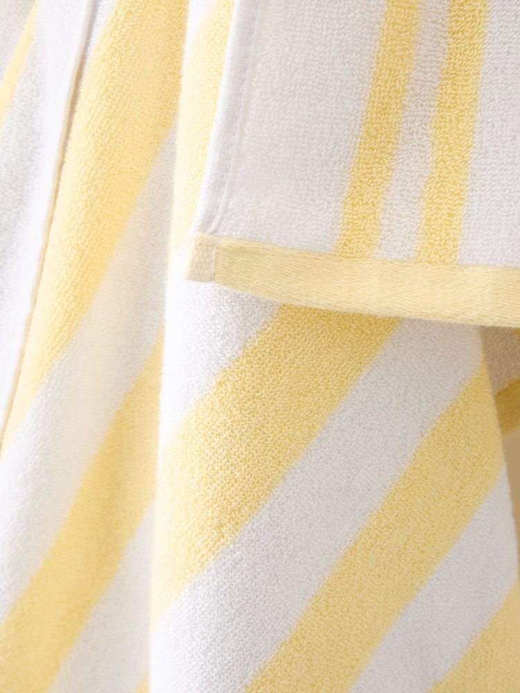 Bianca Yellow Reversible Stripe Jacquard Towel - Image 3 of 3