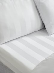 Catherine Lansfield 4 Pack White So Soft Satin Stripe Non Iron Pillowcases - Image 2 of 2