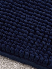 Catherine Lansfield Navy Blue Bobble Long Runner Bath Mat - Image 2 of 3