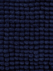 Catherine Lansfield Navy Blue Bobble Long Runner Bath Mat - Image 3 of 3