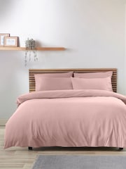 Catherine Lansfield Blush Pink So Soft Non-Iron Duvet Cover Set - Image 1 of 3