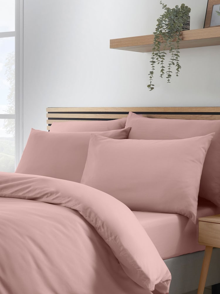 Catherine Lansfield Blush Pink So Soft Non-Iron Duvet Cover Set - Image 3 of 3