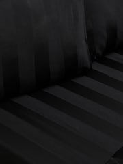 Catherine Lansfield 4 Pack Black So Soft Satin Stripe Non Iron Pillowcases - Image 2 of 2
