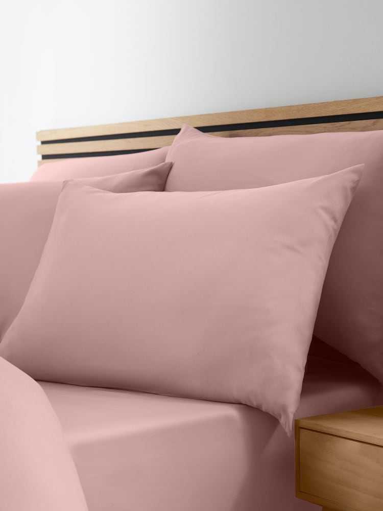 Catherine Lansfield 4 Pack Blush Pink So Soft Non-Iron Standard Pillowcases - Image 2 of 2 Catherine Lansfield 4 Pack Blush Pink So Soft Non-Iron Standard Pillowcases - Image 2 of 2