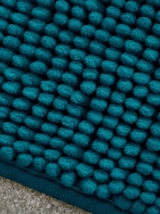 Catherine Lansfield Teal Green Bobble Long Runner Bath Mat - Image 2 of 3