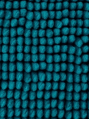 Catherine Lansfield Teal Green Bobble Long Runner Bath Mat - Image 3 of 3