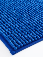 Catherine Lansfield Cobalt Blue Bobble Bathmat - Image 2 of 3