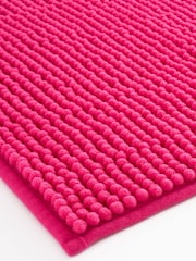 Catherine Lansfield Hot Pink Bobble Bathmat - Image 2 of 3