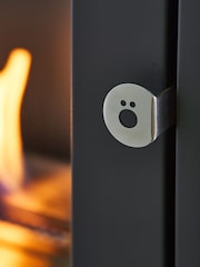 Adam Charcoal Grey S6 Bio Ethanol Stove with Angled Stove Pipe - Image 3 of 6