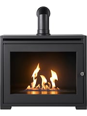 Adam Charcoal Grey S6 Bio Ethanol Stove with Angled Stove Pipe - Image 5 of 6