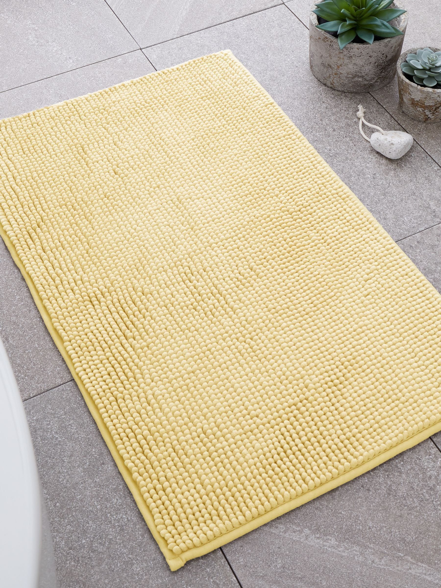 Catherine Lansfield Yellow Bobble Bath Mat - Bath Mat 50 X 80 Cm - Image 7