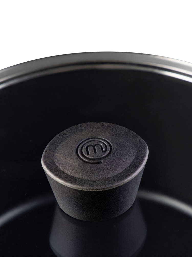 Masterchef Black Saucepan with lid 18cm - Image 4 of 4