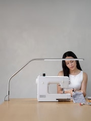 Daylight Company Brushed Steel Slimline 4 Table Lamp - Image 2 of 6