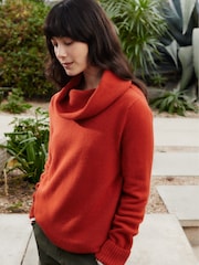 Celtic & Co. Orange Supersoft Slouchy Cowl Jumper - Image 1 of 9