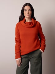 Celtic & Co. Orange Supersoft Slouchy Cowl Jumper - Image 2 of 9