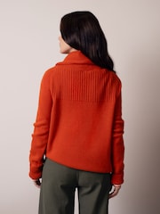 Celtic & Co. Orange Supersoft Slouchy Cowl Jumper - Image 3 of 9