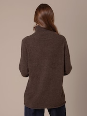 Celtic & Co. Brown Geelong Slouch Roll Neck Jumper - Image 3 of 7