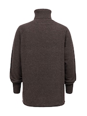 Celtic & Co. Brown Geelong Slouch Roll Neck Jumper - Image 5 of 7