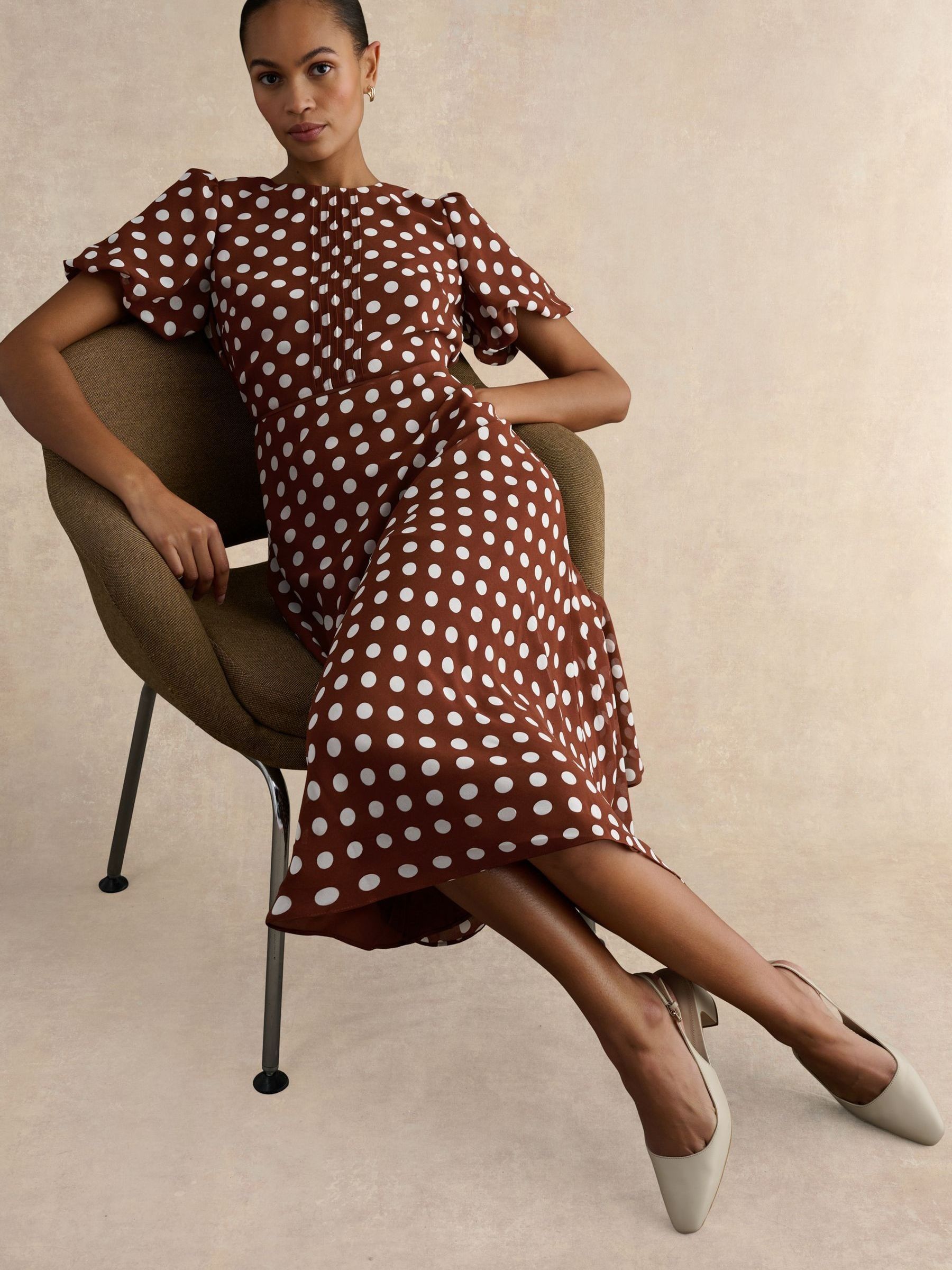 Buy Hobbs Brown Dorothy Dress from Next USA