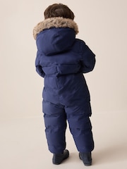 Navy Waterproof Padded Snowsuit (3mths-7yrs) - Image 3 of 4