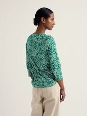 Seasalt Cornwall Green 3/4 Barnoon Top - Image 3 of 5