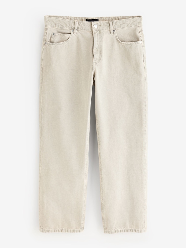 River Island Natural Loose Fit Washed Jeans - Image 1 of 1