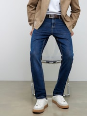 темно-выбеленные джинсы зауженного кроя River Island - Изображение 3 4