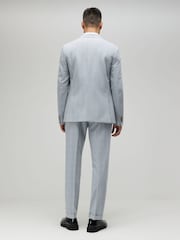 River Island Blue Slim Fit Check Suit Trousers - Image 2 of 4