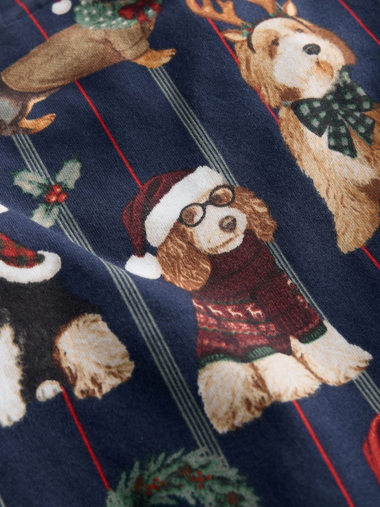 Navy Dogs Matching Family Christmas Pet Pyjamas - Image 2 of 3 Navy Dogs Matching Family Christmas Pet Pyjamas - Image 2 of 3