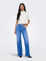 ONLY Blue High Waist Wide Leg With Super Stretch  Jeans - Image 1 of 6