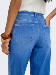 ONLY Blue High Waist Wide Leg With Super Stretch  Jeans - Image 3 of 6