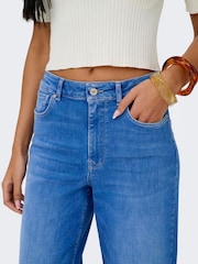 ONLY Blue High Waist Wide Leg With Super Stretch  Jeans - Image 4 of 6