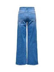 ONLY Blue High Waist Wide Leg With Super Stretch  Jeans - Image 6 of 6