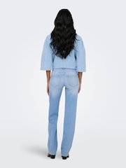ONLY Blue Mid Waist Straight Leg With Super Stretch Jeans - Image 2 of 5