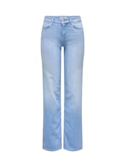 ONLY Blue Mid Waist Straight Leg With Super Stretch Jeans - Image 4 of 5