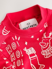 Red Jolly Vibes Matching Family Christmas Pet Pyjamas - Image 2 of 3
