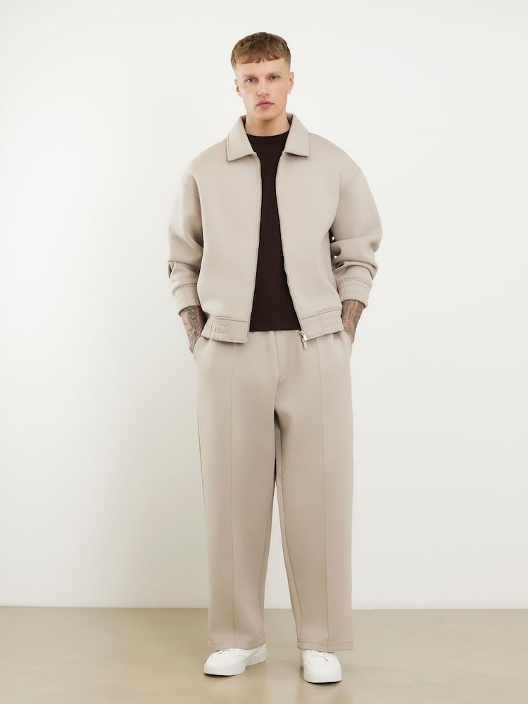 River Island Natural Regular Fit Scuba Harrington Jacket - Image 2 of 4