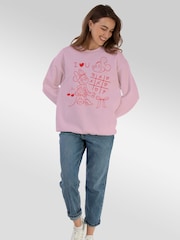 Brands In Pink Disney Mickey Mouse I Love You Sweat Top - Image 2 of 5