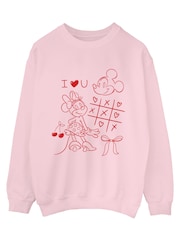 Brands In Pink Disney Mickey Mouse I Love You Sweat Top - Image 3 of 5