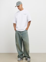 River Island White Oversized Fit Sanctuaire T-Shirt - Image 2 of 4