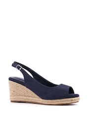 כחול  - Lunar Pia Wedge Sandals - תמונה 4 מתוך 9