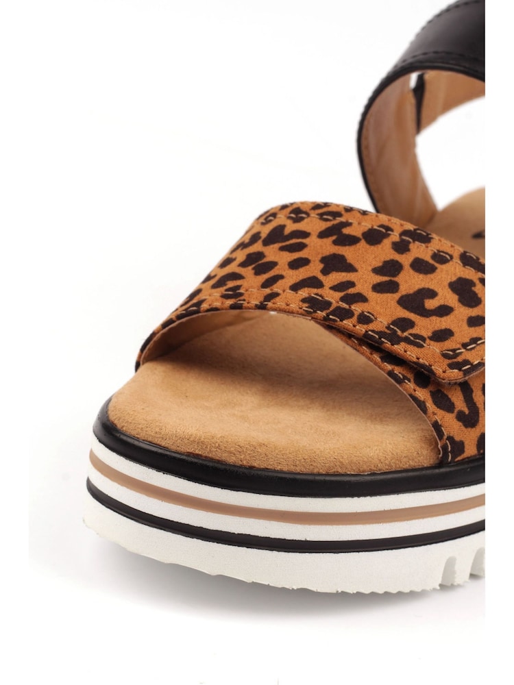 Lunar White Leopard Print Ronda Sandals - Image 7 of 7