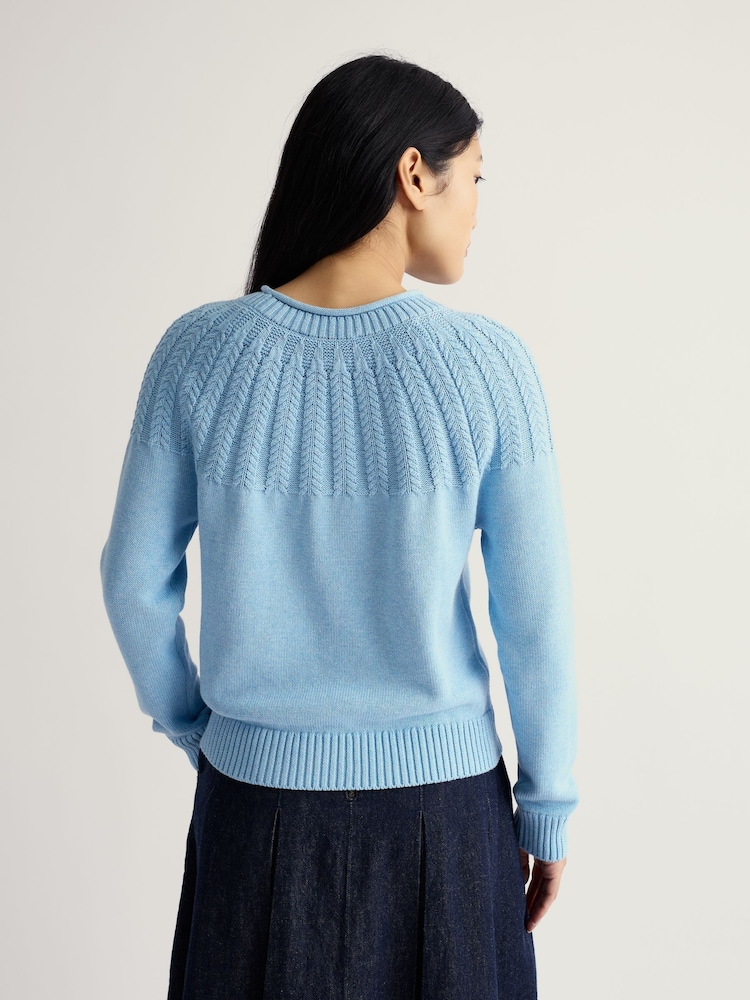 Seasalt Cornwall Blue Stone Chat Jumper - Image 2 of 5